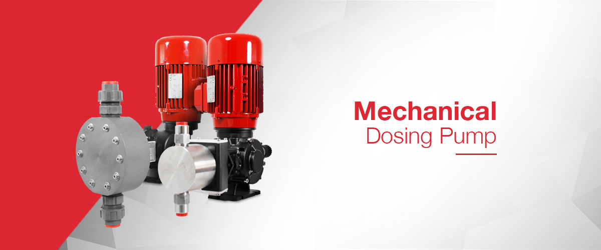 Mechanical Dosing Pump range including piston plunger type dosing pumps and mechanical diaphragm dosing pumps