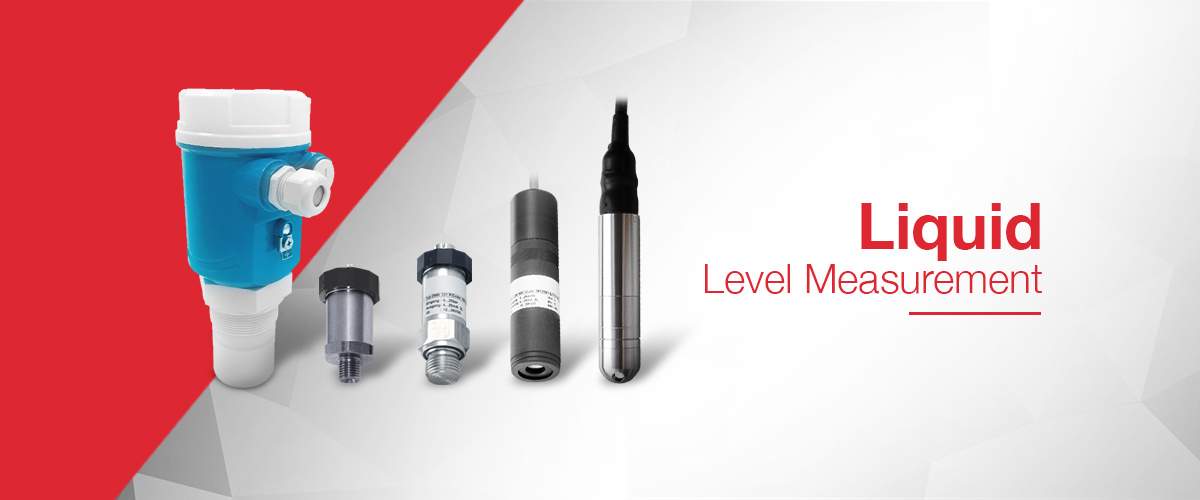 Liquid Level Measurement instruments including ultrasonic level transducers and hydrostatic level transmitters